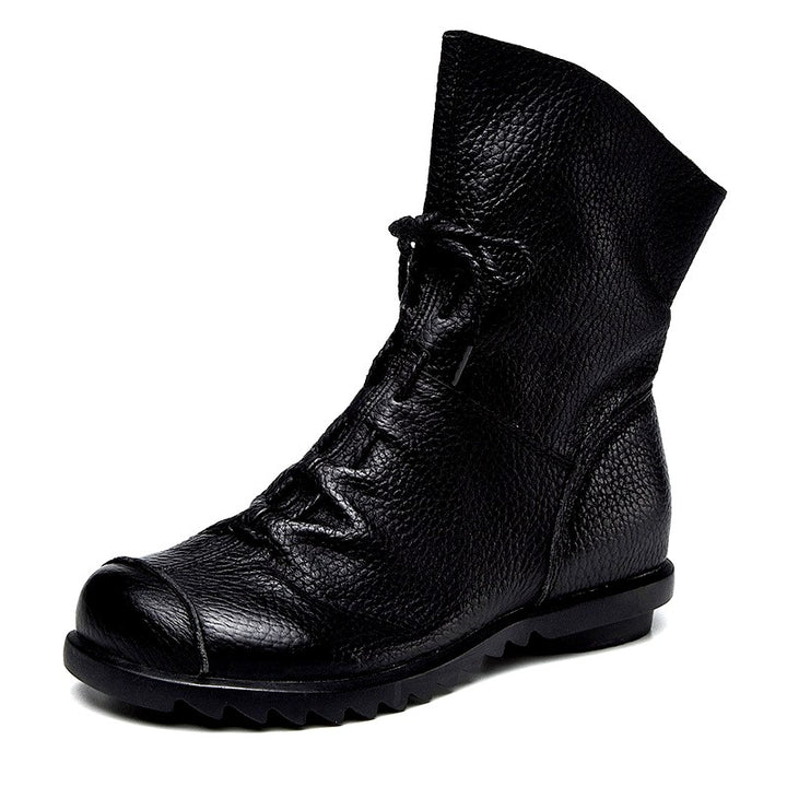 Kara - Women’s Leather Lace-Up Ankle Boots 8