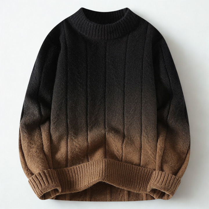 Kassandra - Women's Ombre Gradient Crew Neck Sweater