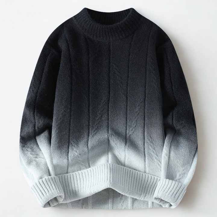 Kassandra - Women's Ombre Gradient Crew Neck Sweater