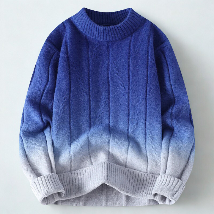 Kassandra - Women's Ombre Gradient Crew Neck Sweater