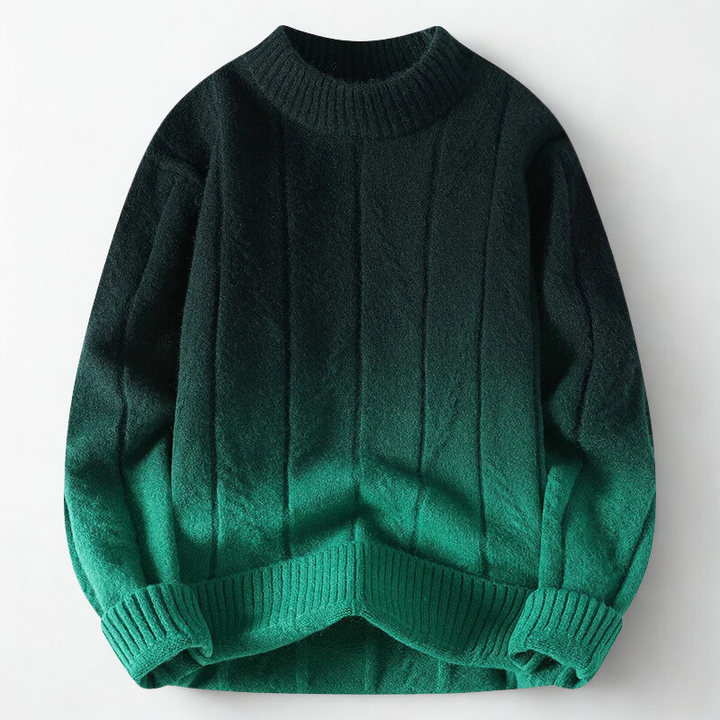 Kassandra - Women's Ombre Gradient Crew Neck Sweater