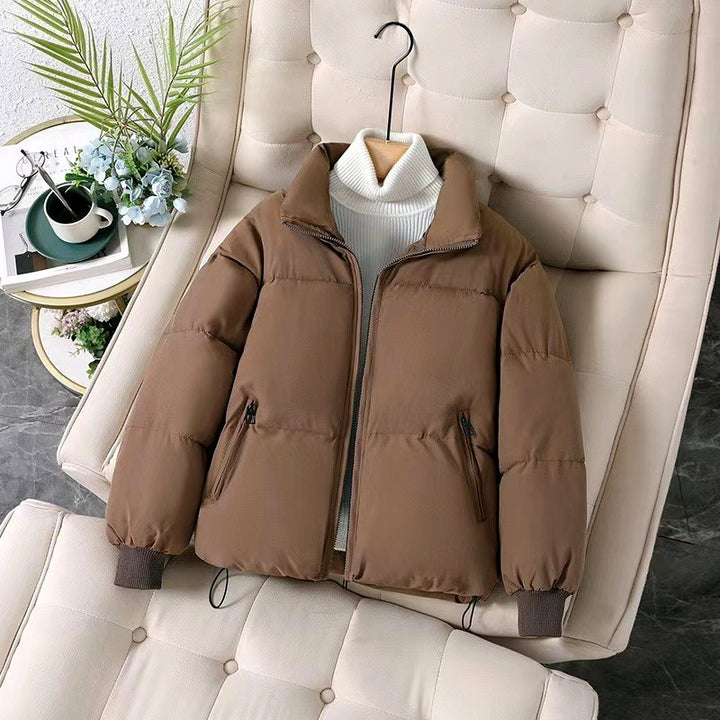 Kelsey - Women's Stand Collar Puffer Jacket with Ribbed Cuffs 5