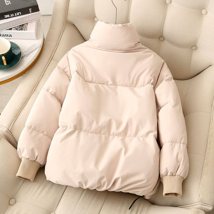 Kelsey - Women's Stand Collar Puffer Jacket with Ribbed Cuffs 7