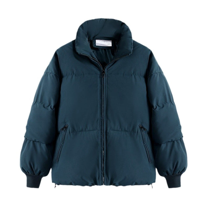 Kelsey - Women's Stand Collar Puffer Jacket with Ribbed Cuffs 8