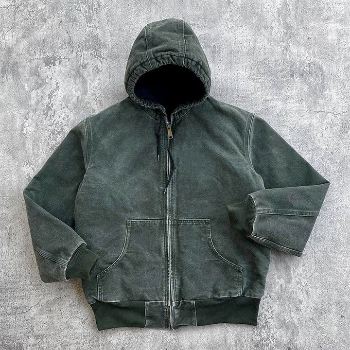 Kevin - Men's Hooded Zip-Up Work Jacket 3