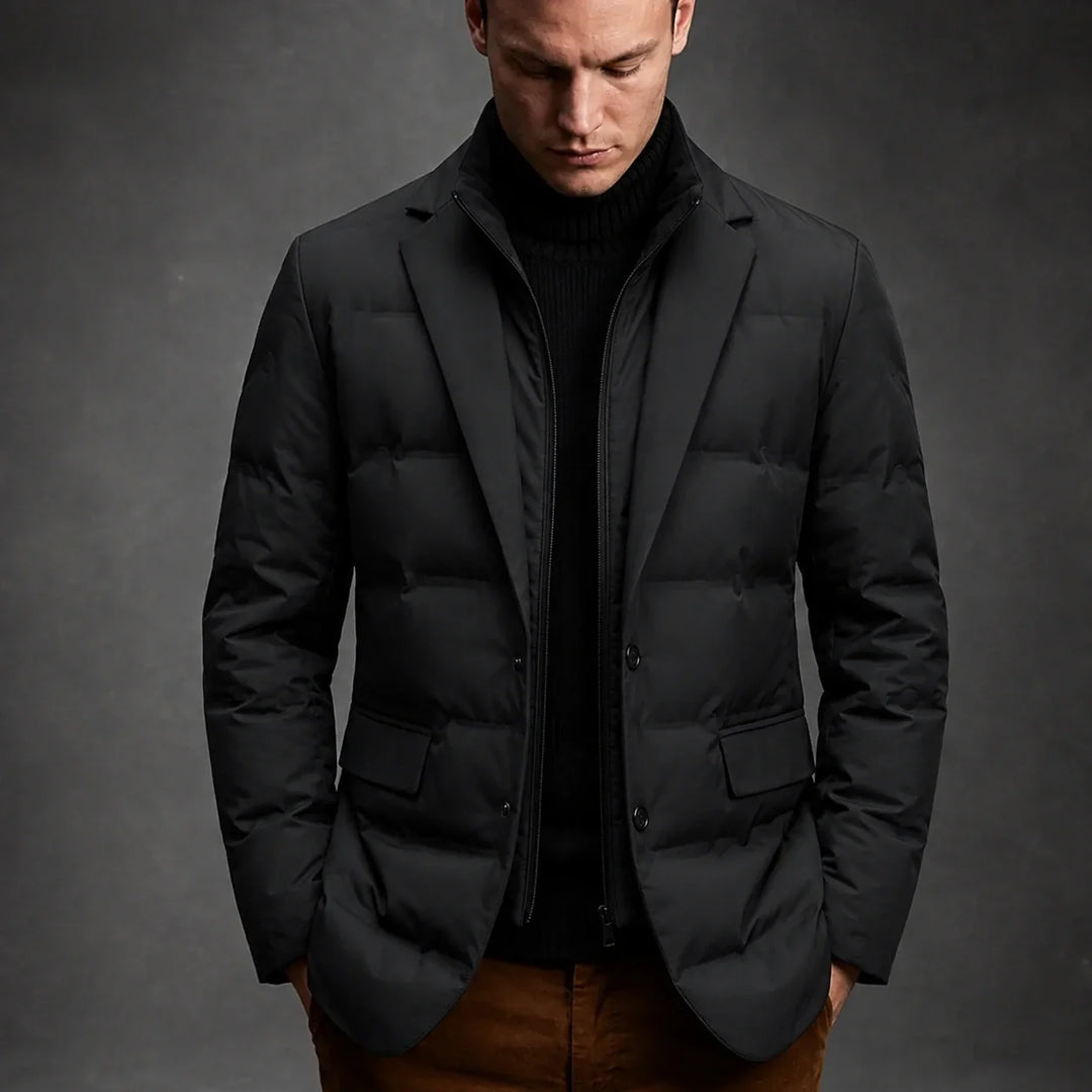 Kieran – Men's Duck Down Puffer Blazer with Button Front 