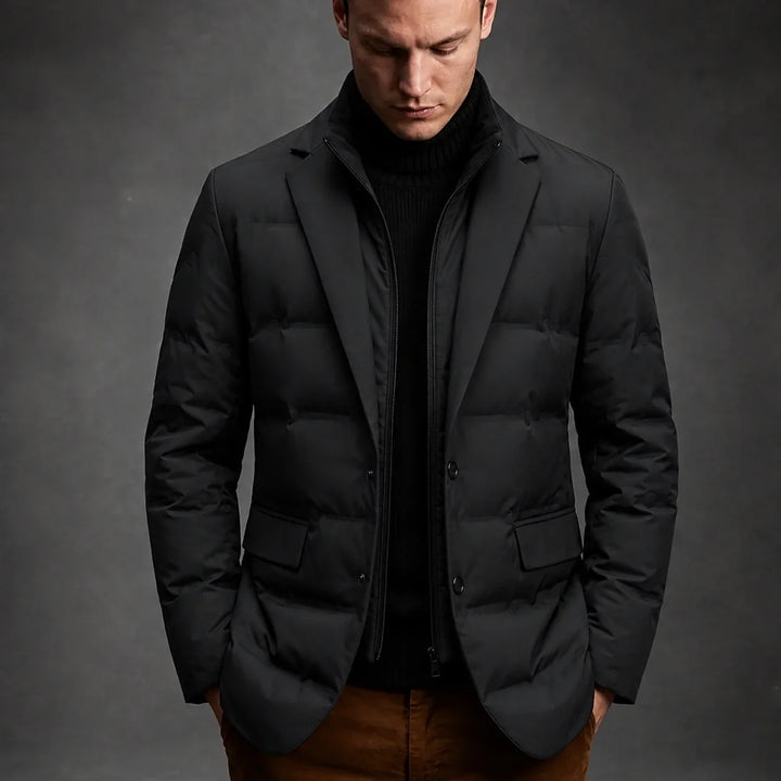 Kieran – Men's Duck Down Puffer Blazer with Button Front 