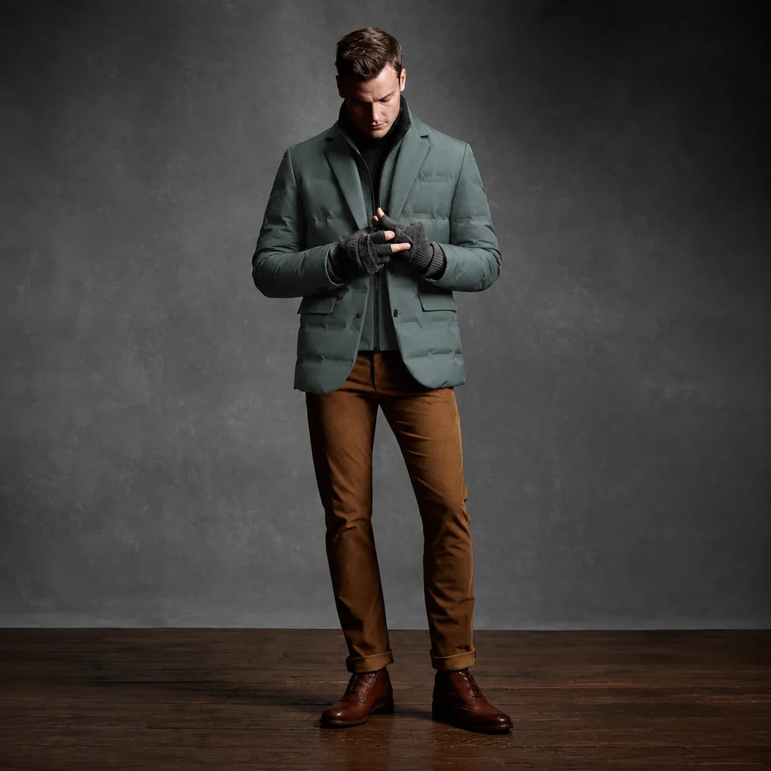 Kieran – Men's Duck Down Puffer Blazer with Button Front 