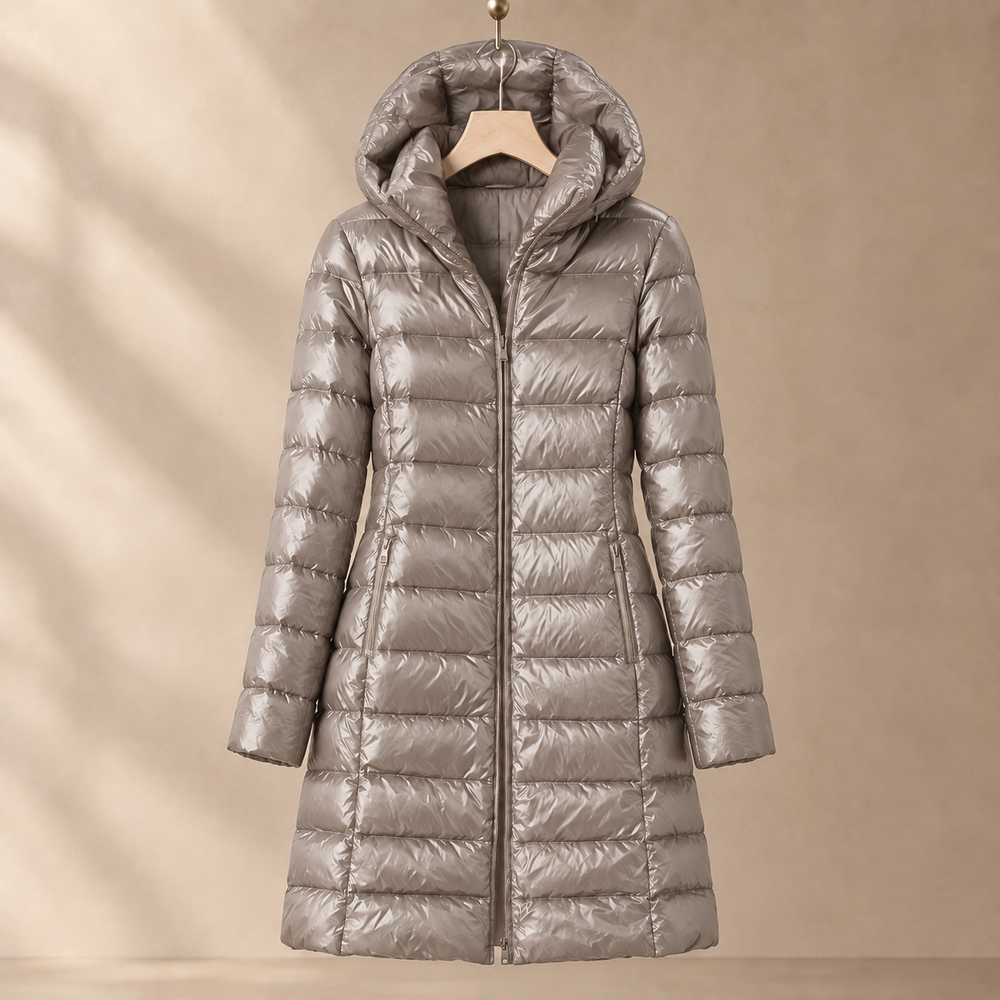 Krystal - Women's Long Hooded Down Jacket