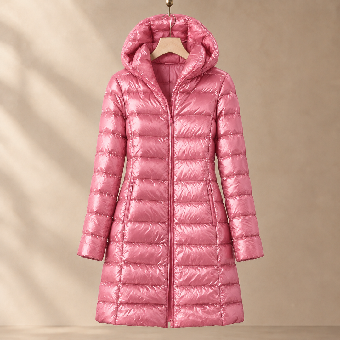 Krystal - Women's Long Hooded Down Jacket
