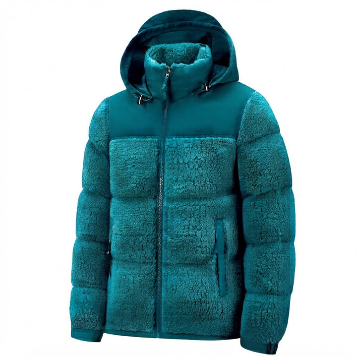 Kyle - Men's Sherpa Fleece Hooded Puffer Jacket