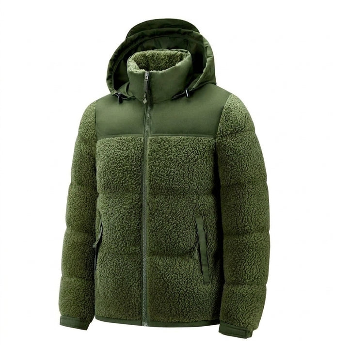 Kyle - Men's Sherpa Fleece Hooded Puffer Jacket