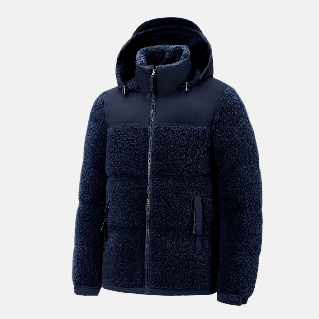 Kyle - Men's Sherpa Fleece Hooded Puffer Jacket