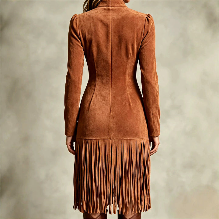 Laura - Women's Western Fringe Zip Front Dress 9