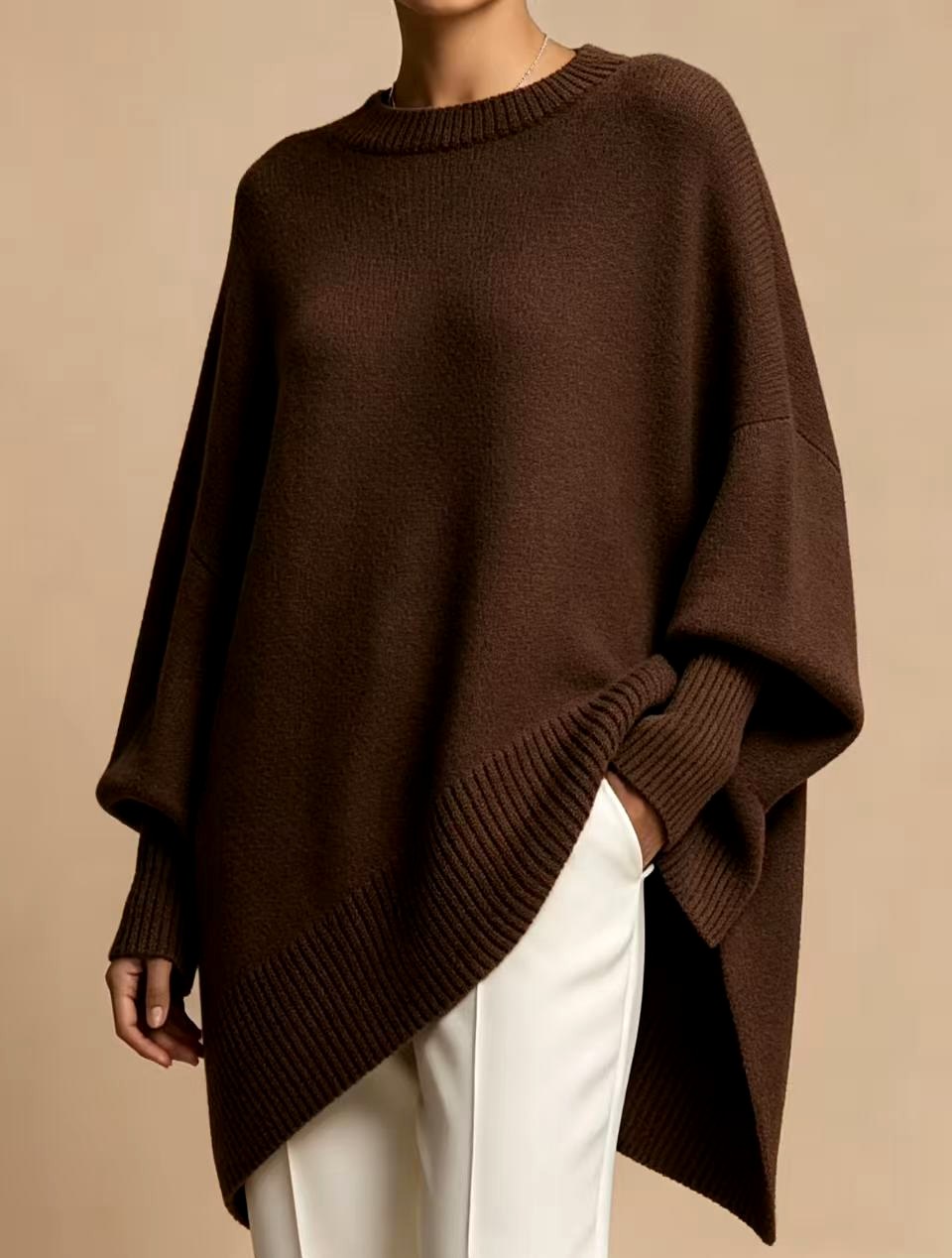 Lauren – Women’s Oversized Ribbed Knit Pullover Sweater 6