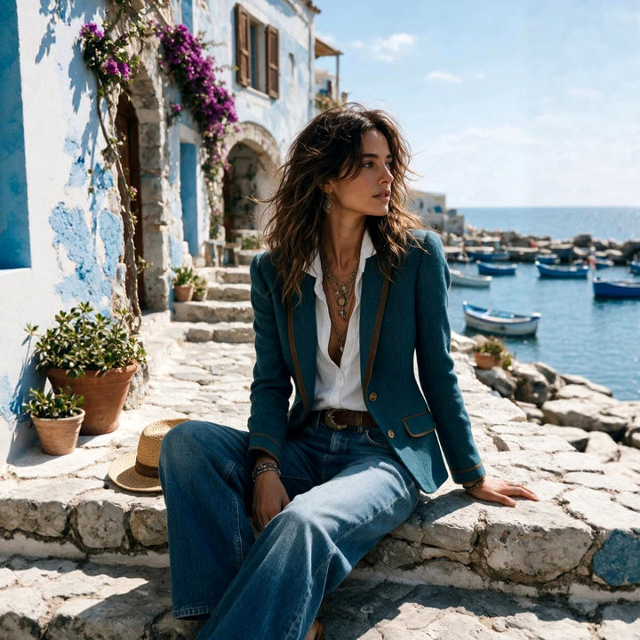 Lauren - Women's Herringbone Tailored Blazer 2