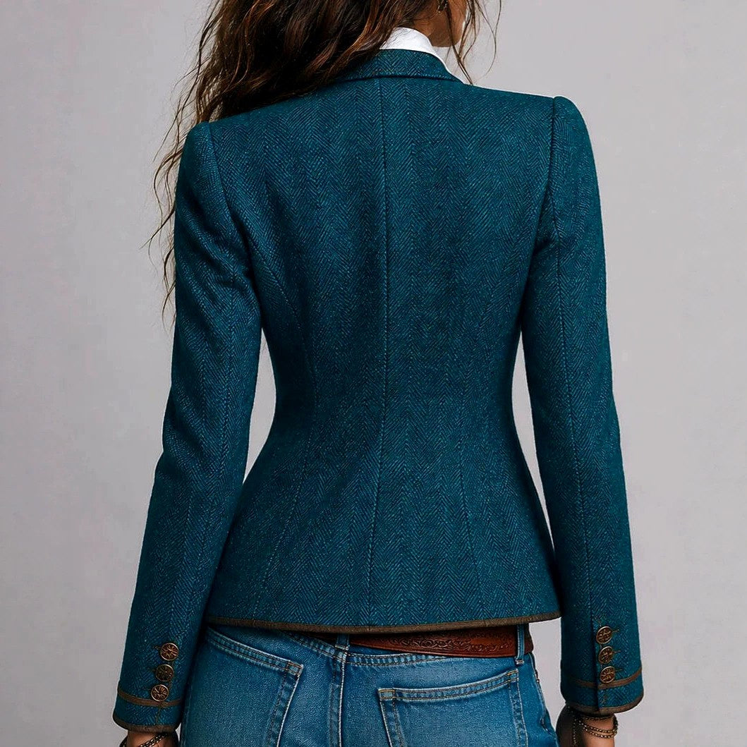 Lauren - Women's Herringbone Tailored Blazer 4