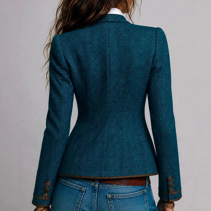 Lauren - Women's Herringbone Tailored Blazer 4
