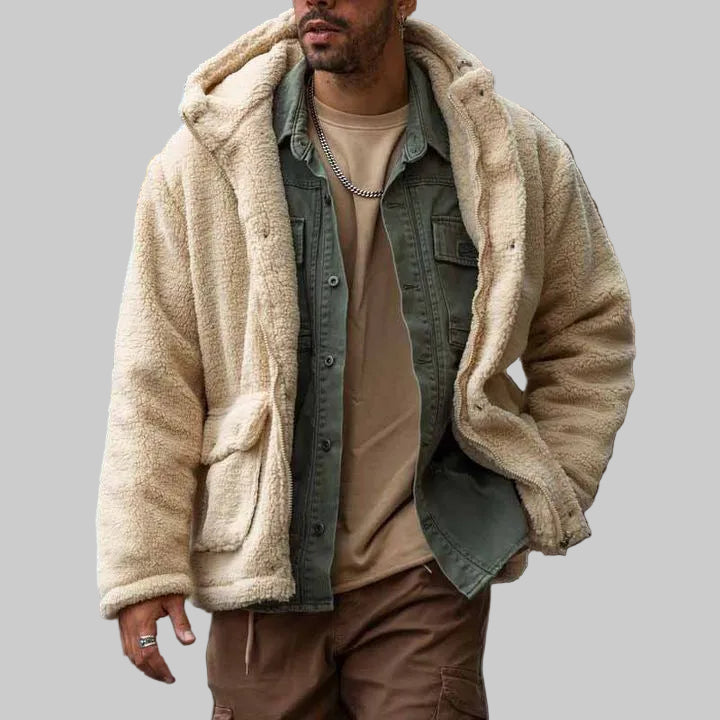 Lawrence - Men's Sherpa Hooded Zip-Up Jacket 1
