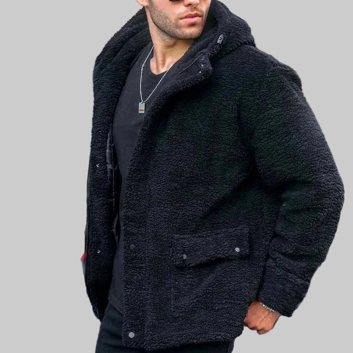 Lawrence - Men's Sherpa Hooded Zip-Up Jacket 4