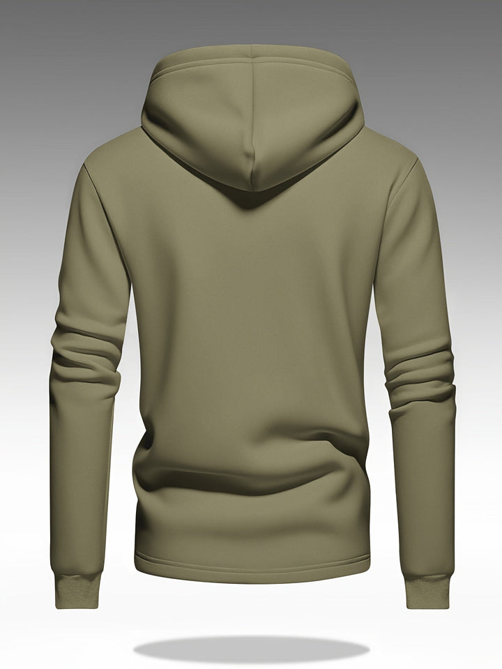 Leif - Men's Button-Front Hooded Jacket with Cargo Pockets