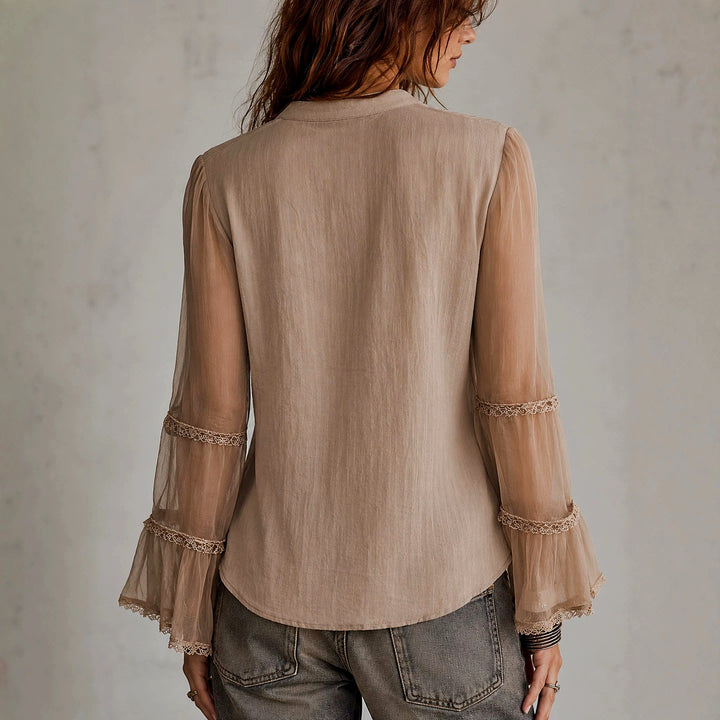 Leila - Women's Sheer Floral-Embroidered Sheer Jacket 3