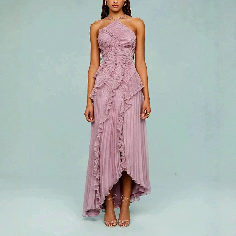 Leontine - Women’s One-Shoulder Pleated Formal Evening Dress 1