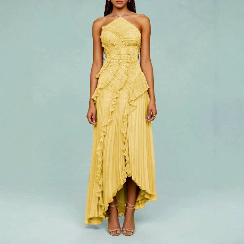 Leontine - Women’s One-Shoulder Pleated Formal Evening Dress 2
