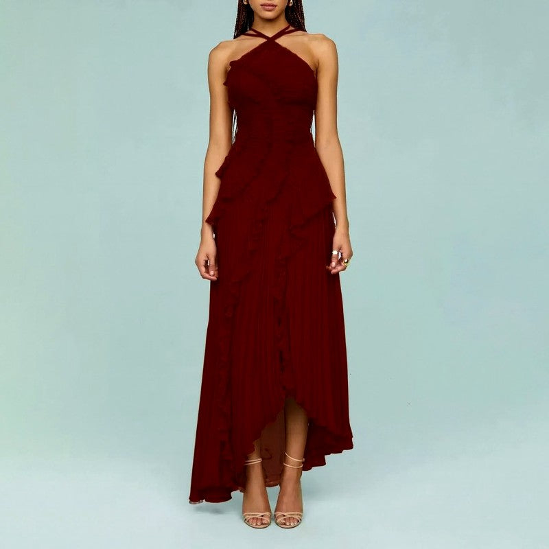 Leontine - Women’s One-Shoulder Pleated Formal Evening Dress 3