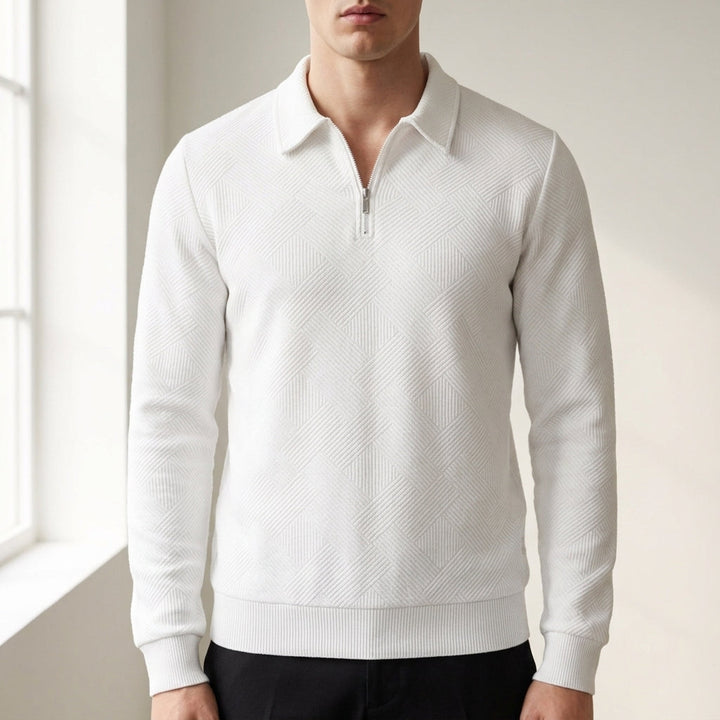Liam - Men's Textured Quarter-Zip Pullover