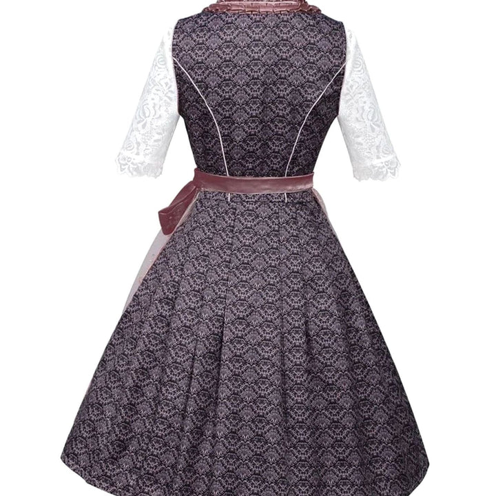 Liesel - Women's Lace-Up Corset Dirndl Dress with Lace Blouse