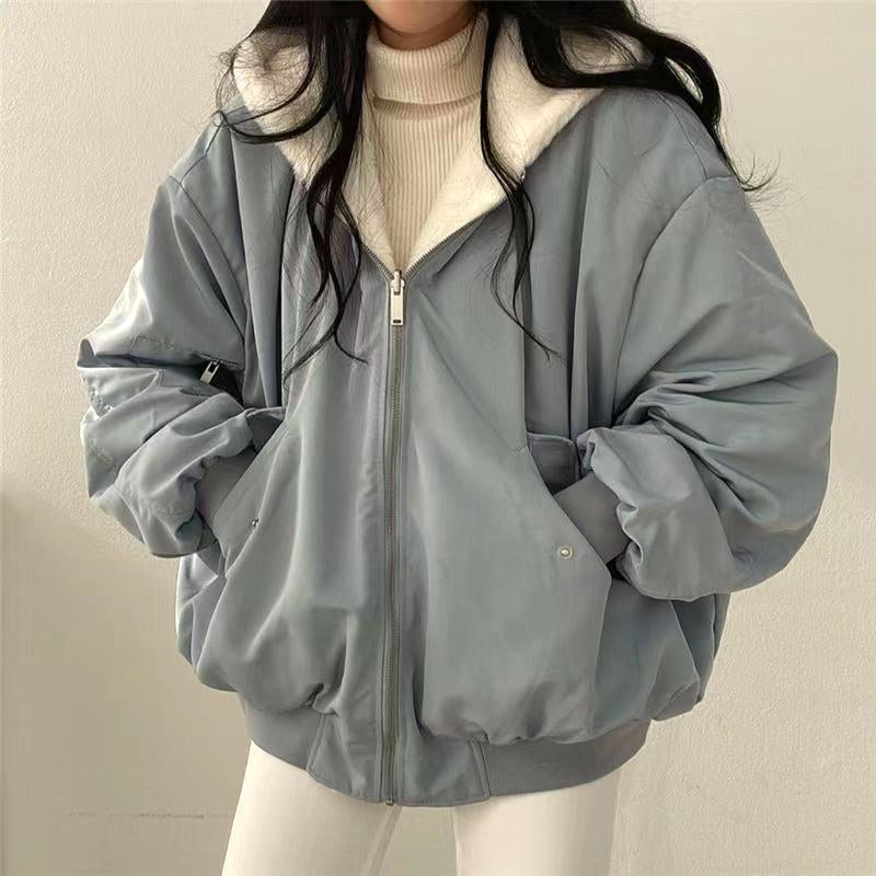 Liv - Women's Sherpa-Lined Oversized Hooded Jacket 1