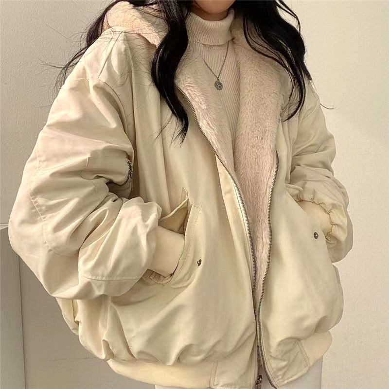 Liv - Women's Sherpa-Lined Oversized Hooded Jacket 2