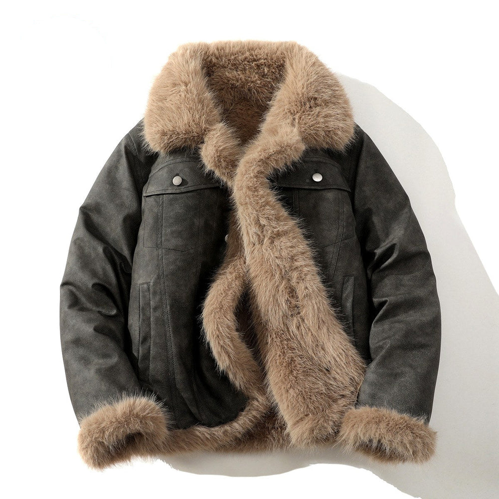 Logan - Men’s Fur-Lined Lapel Jacket with Chest Pockets 3