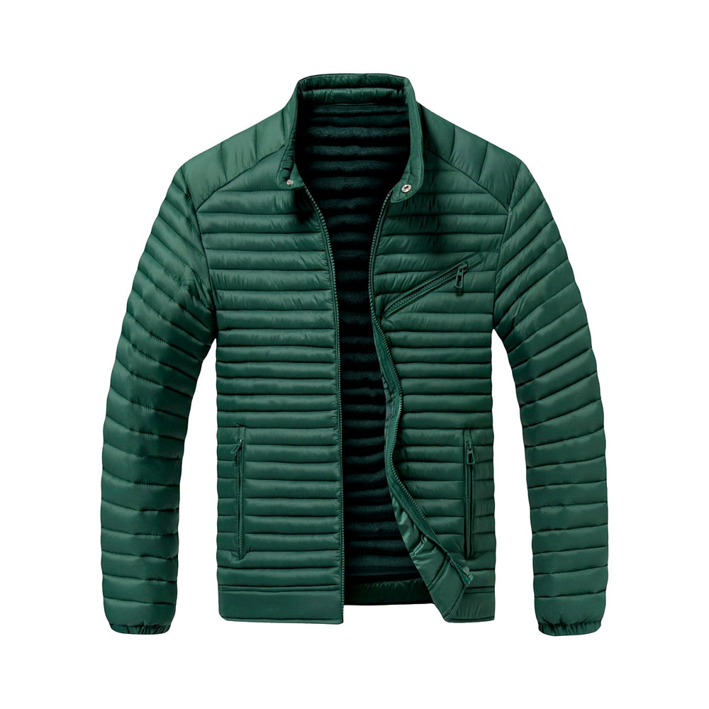 Logan – Men's Quilted Puffer Jacket with Stand Collar 2