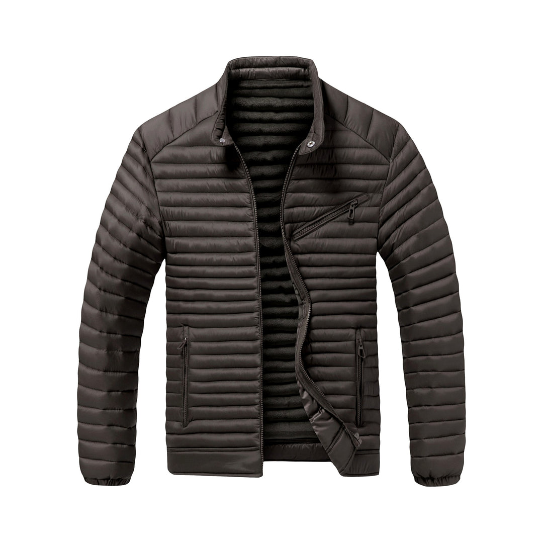 Logan – Men's Quilted Puffer Jacket with Stand Collar 3