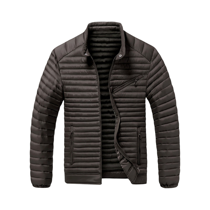 Logan – Men's Quilted Puffer Jacket with Stand Collar 3