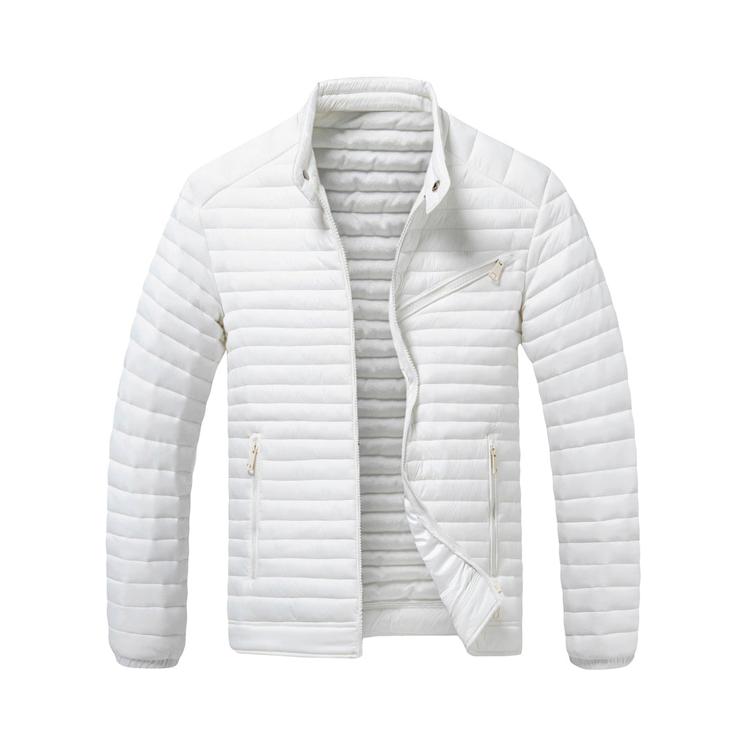 Logan – Men's Quilted Puffer Jacket with Stand Collar 4