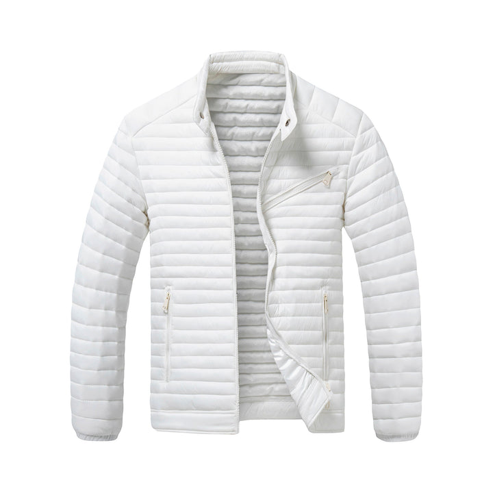 Logan – Men's Quilted Puffer Jacket with Stand Collar 4