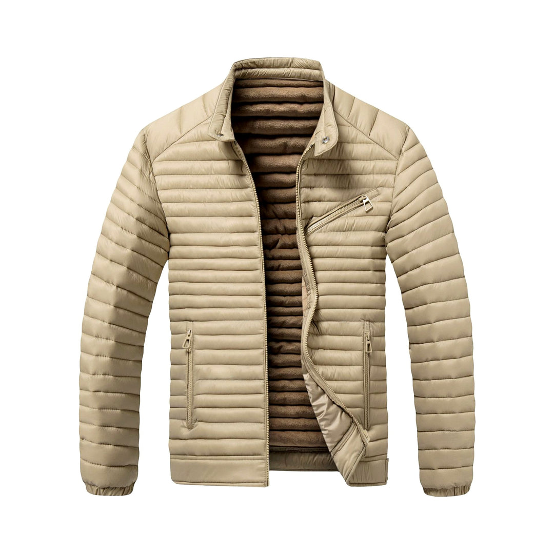Logan – Men's Quilted Puffer Jacket with Stand Collar 5