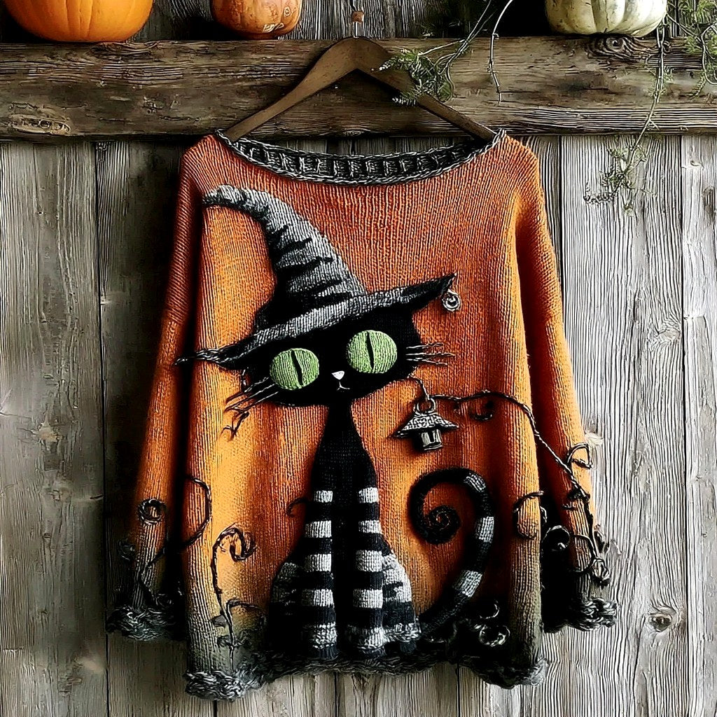 Loisa - Women's Halloween Graphic Knit Sweater 23