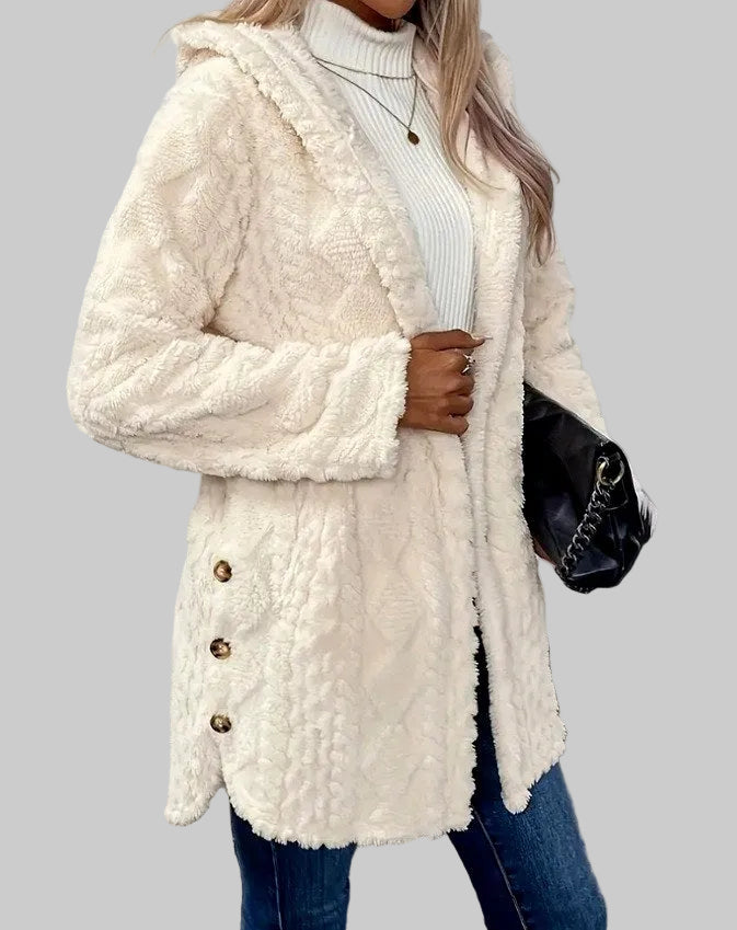 Loisa - Women's Hooded Plush Fleece Jacket 2