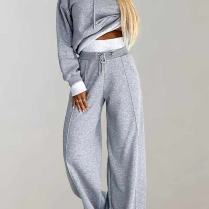 Lorenza - Women's Long Sleeve Wide Leg Matching Set