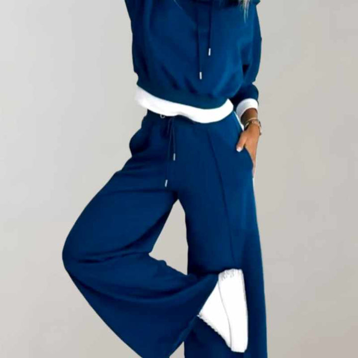 Lorenza - Women's Long Sleeve Wide Leg Matching Set