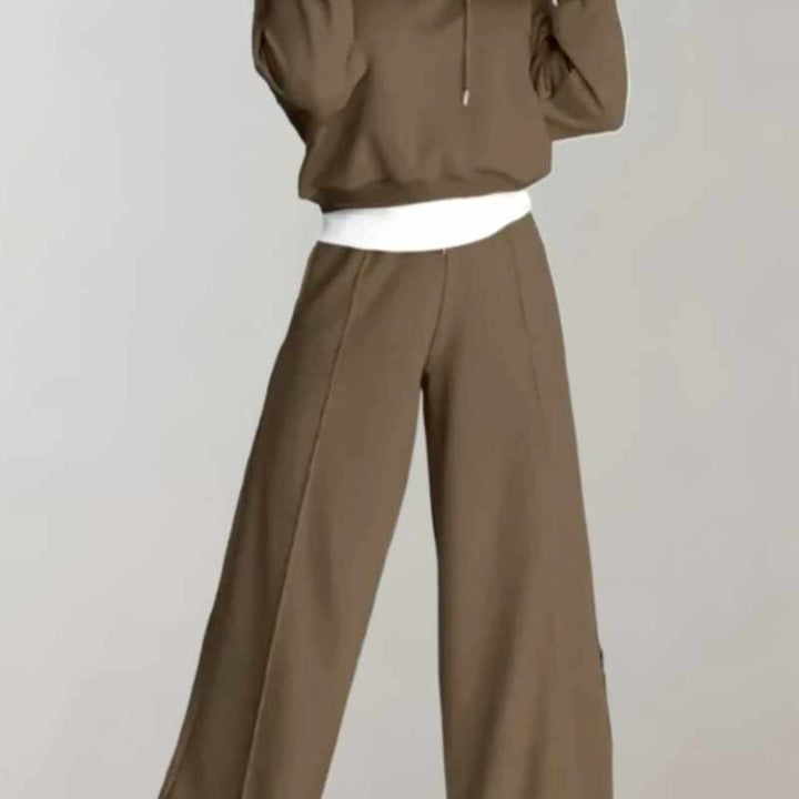 Lorenza - Women's Long Sleeve Wide Leg Matching Set