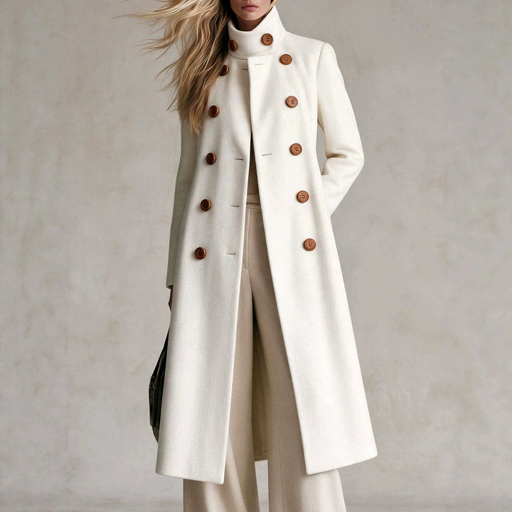 Lorenza - Women's Wool Double-Breasted Coat 1