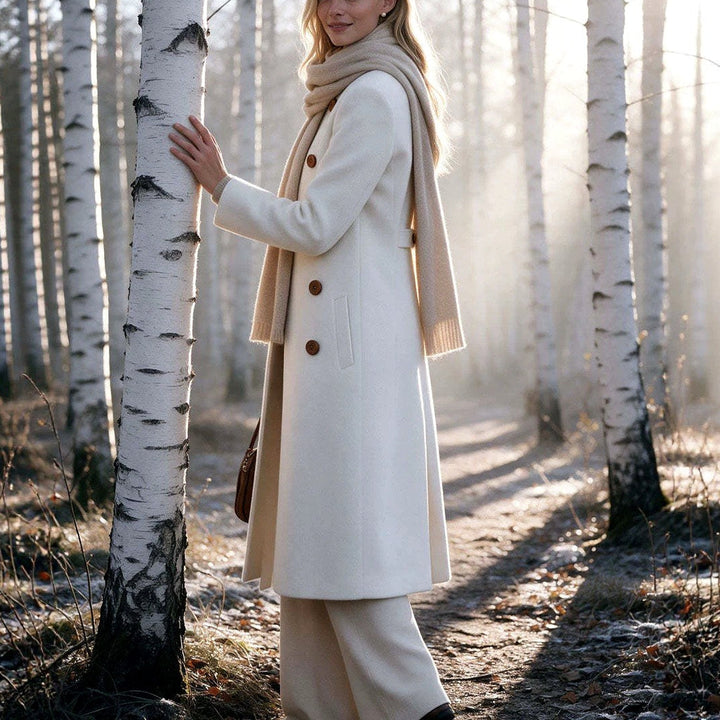 Lorenza - Women's Wool Double-Breasted Coat 5