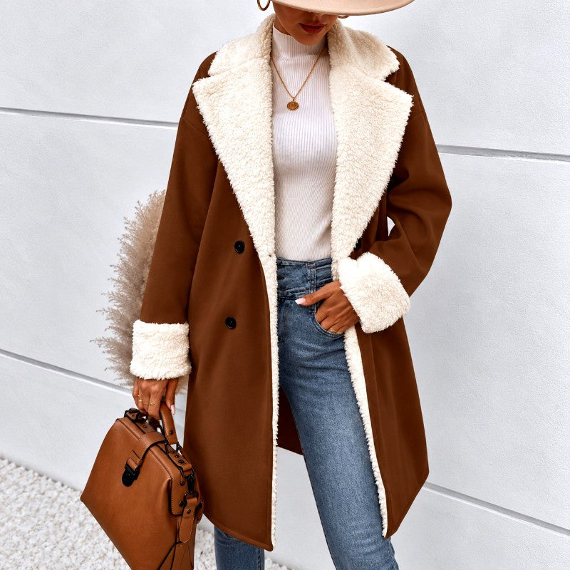 Louisa - Women's Oversized Sherpa Lined Long Coat 2