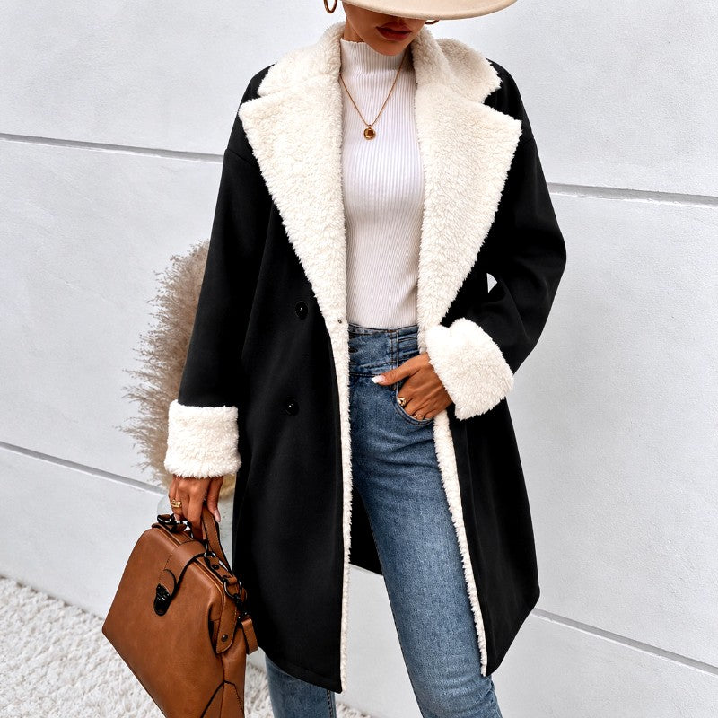 Louisa - Women's Oversized Sherpa Lined Long Coat 3