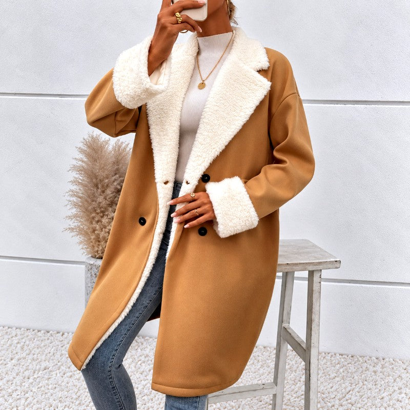 Louisa - Women's Oversized Sherpa Lined Long Coat 5
